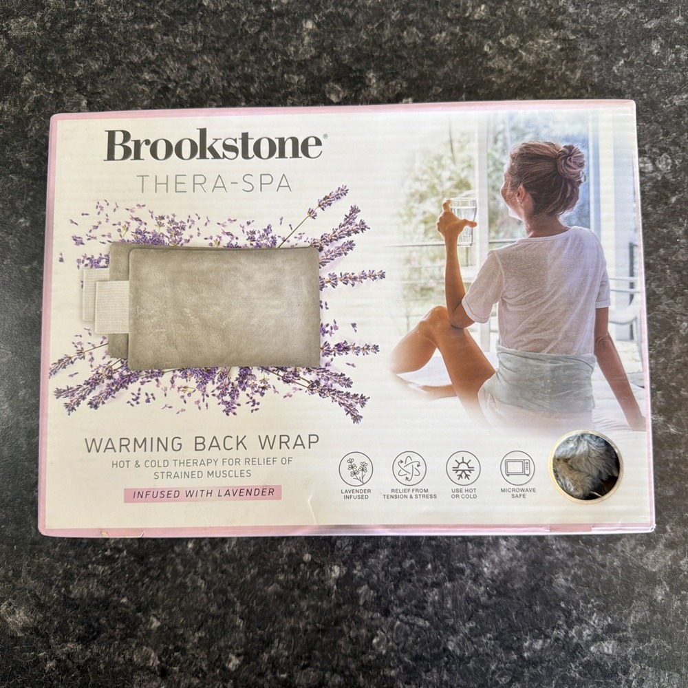 Brookstone Thera Spa‎ Warming Back Wrap, Lavender Infused, Microwave Safe